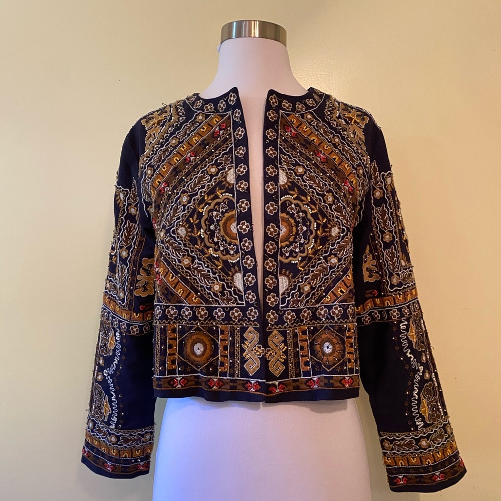 Zara Beaded Embroidered Jacket - Picture 6 of 13